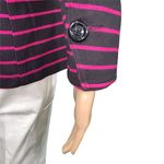 Cheryl Nash Windridge Womens Tailored Blazer Suit Jacket Striped Black Pink Med Photo 7