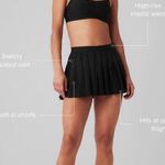 Alo Yoga  Varsity Black Pleated Tennis Skirt Photo 2