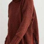 Aerie  burgundy chunky knit cozy turtleneck sweater small Photo 0