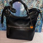 Dooney & Bourke Vintage Black Leather Satchel Shoulder Bag Photo 0