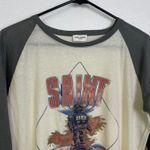 Saint Laurent  Shirt Medium Womens Multi Robot Graphic Raglan Crew Wool Blend Photo 7