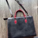 Elegant Black and Red work satchel Bag with orange interior Photo 0