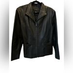 JLC Women's‎ Black Leather Motorcycle Jacket Size L Size L Photo 11