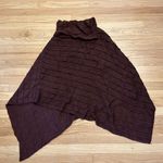 Cowl neck sweater poncho Purple Size undefined Photo 4