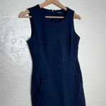 Lands' End  Women’s Navy Blue Sheath Ponte Knit Sleeveless Dress Size 4 Photo 1