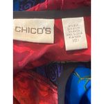 Chico's Y2K Silk Lace Burnout Velvet Patchwork Artsy Boho Art to Wear Tie Front Top Med Photo 4