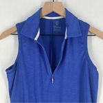 GGBlue Elina Sleeveless Golf Polo Cobalt Blue Zip Neck Stretch Lightweight S Photo 8
