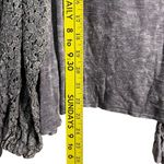 Gimmicks by BKE BKE Gimmicks FAB! Embroidered Mesh Boho Open Tie Festive Top in Gray L With Tags Photo 6