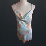 L love cowl neck mini tie dye dress Orange Photo 4