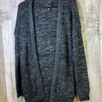 Poof! Poof New York Oversized Variegated Large Gray/Black Crochet Style Cardig… Photo 0
