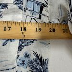 Panama Jack  White Blue Floral Linen Blend Blouse Womens S Tropical Boxy Fit Top Photo 8