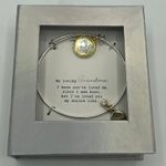 Stainless Steel You are Loved Cubic Zirconia Heart Bangle Bracelet Photo 0