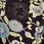 Requirements  Floral Midi Skirt Sz 16 Black Swing‎ Lined Cottagecore Boho Stretch Photo 1