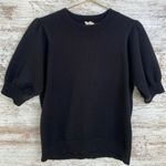 Anthropologie EUC Moth Connelly Puff Short Sleeve Black Sweater Large Photo 4