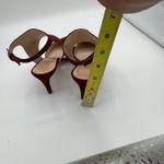 NWT Alfani Adara Umber Brown Suede Open Toe Heels Bronze Accents Ankle Strap 6 Photo 3