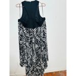 TOCCIN Black White Printed Trapeze High Low Sleeveless Maxi Dress size 20 Photo 3
