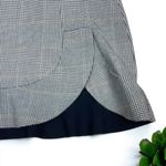 ZARA Houndstooth Plaid Scalloped Hem Mini Skirt Photo 6