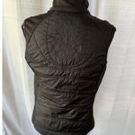 Athleta Flashback Embroidered Full Zip Vest Size M Black Purple Puffer Fleece G5 Photo 2