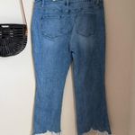 Mica High Rise Crop Flare Shark Hem Jeans Blue Size undefined Photo 1