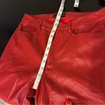 Guess faux leather vegan casual chino pant, red, sz 8, stretchy, NWOT Photo 14
