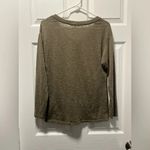 Pleione  Thin Knit Sweater Women Med Pale Olive Photo 4