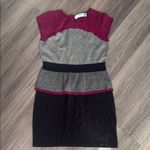 Mini Sparrow Colorblock Lambswool Mini Dress Medium Business Casual Gray Size L Photo 1