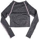 PINK Victoria's Secret Seamless Crop Top Long Sleeve Thumbhole Gym Workout S Purple Photo 1