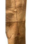 Rizal Vintage NWOT Leather Feathers Made In France Pants Women's Size 40 Medium Brown Photo 5