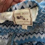 Pink Rose Blue Maxi Dress Photo 1