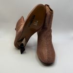 Robert Clergerie "Pany" Stretch Metal Lurex Mesh Mirrored Heel Ankle Boot Rust Size 6.5 Photo 6