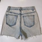 Cotton On  Blue High Straight Bermuda Distressed Jean Shorts Size 6 Photo 1