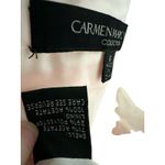 Carmen Marc Valvo Pearl Embellished Peach Ombre Cocktail Dress Sz 6 Photo 7