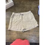 Quince 100% Linen Shorts Womens L Beige Tan Beachy Ethically Woven Coastal Size L Photo 2