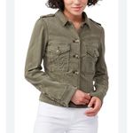 Paige  Utility Pacey Jacket Womens XL Vintage Ivy Green Twill Lyocell Stretch Photo 1