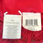 BCBGMAXAZRIA Runway Pink Lace Gray Mesh Ribbon Floral One Shoulder Dress Size 0 Photo 6