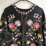 Vtg Vermont Country Store Womens 3X Plus Embroidered Button Up Top Floral Multi Black Photo 2