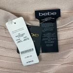 Bebe Pink & Silver Metallic Ribbed Short Mini Skirt NEW M/L Photo 3