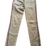 CHINO by Anthropologie Relaxed Fit Cargo Pants Khaki Striped Side Womens Size 25 Brown Photo 0