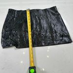 ZARA NWT Trafaluc Mini Skirt Faux Leather Women M Black Shine Back Zipper Photo 5