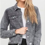 VERVET BY FLYING MONKEY Washed Black Denim Jacket Size L Photo 0