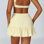 Berlook Activewear Light Yellow Chic Sporty Skirt Size L Photo 1