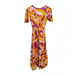 Anthropologie Abel the Label Dress Swish Sz XS Hi Lo Orange purple sundress Photo 2