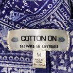 Cotton On Anja draped kimono tribal patchwork pattern beaded short sleeve size M Photo 5