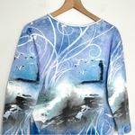 Cactus Bay Ocean Lighthouse Top Sz L 100% Cotton USA Blue Y2K Bling Embellished Size L Photo 7