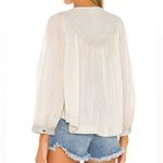 We The Free  White Flowy Cotton Button Down Cool Meadow Boho Top Photo 5