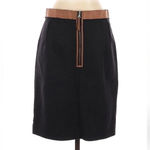 Loft Ann Taylor Black Wool Blend Ribbon Belt Classic Pencil Skirt Size 4 Small S Photo 1