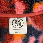 Sage Collective Faux Shearling Pullover Retro Swirl Pink Women’s Size L Size L Photo 3