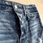 Good American  Bombshell Denim Cut Off Frayed Raw Hem Shorts | Blue | 25/0 Photo 3