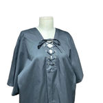 & Other Stories & Other Stories Dress Tunic Short Sleeve Lace-Up Neckline Black Size US 10 Photo 1