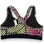 Nike Womens Sports Bra Geo Print Pink Yellow Black Athletic Unlined Medium Photo 2
